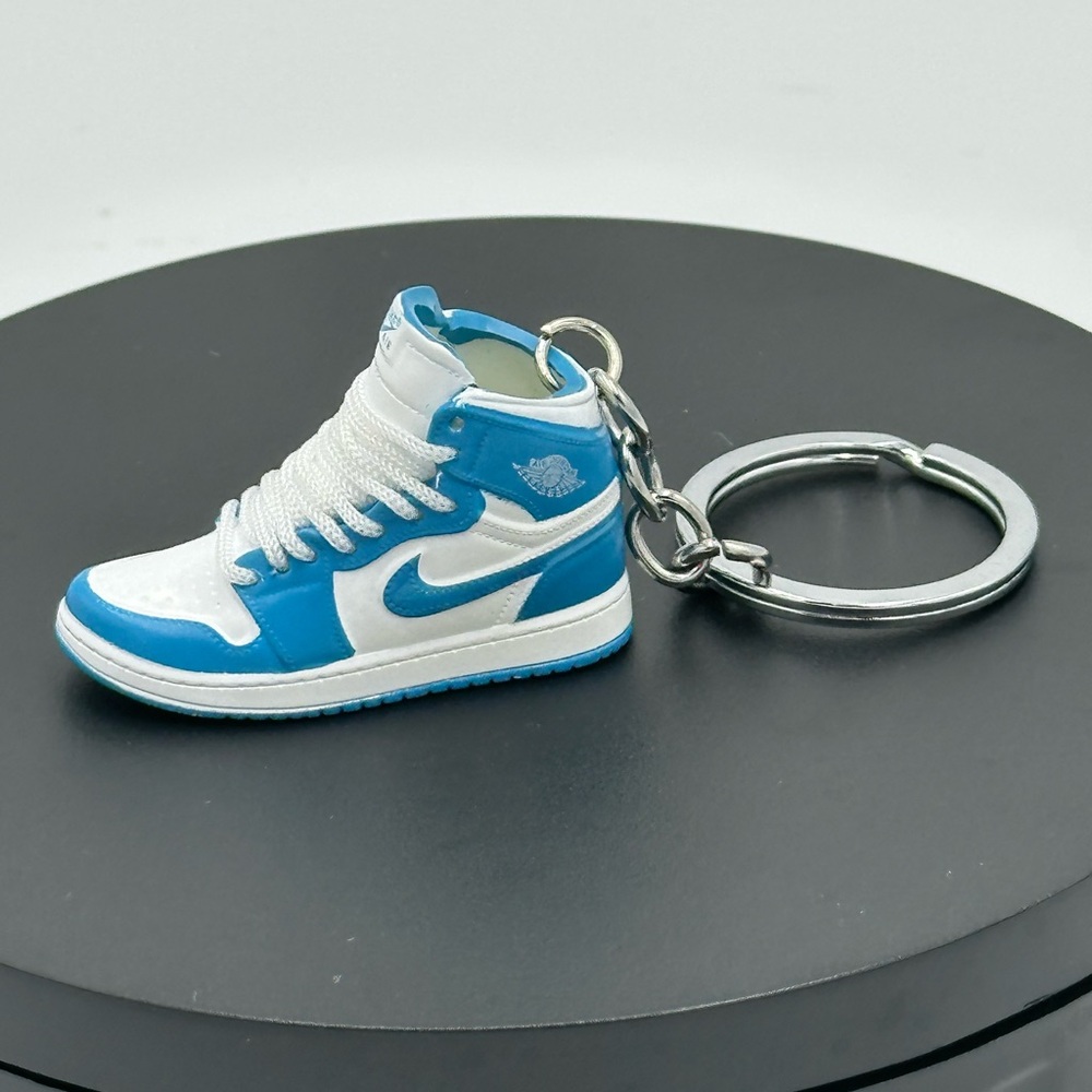 Blue and White Sneaker Keychain